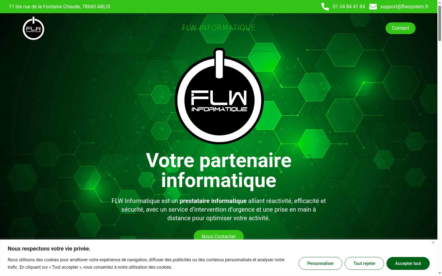 Screenshot of the consent banner shown before any interaction