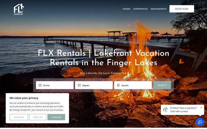 Screenshot von flxrentals.net