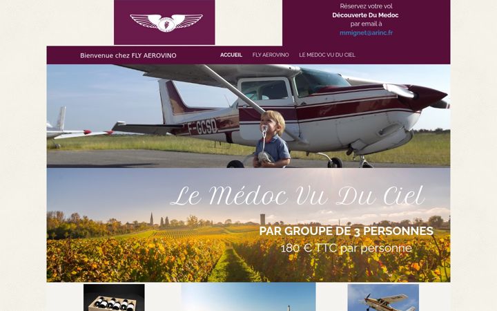 Screenshot of fly-aerovino.com