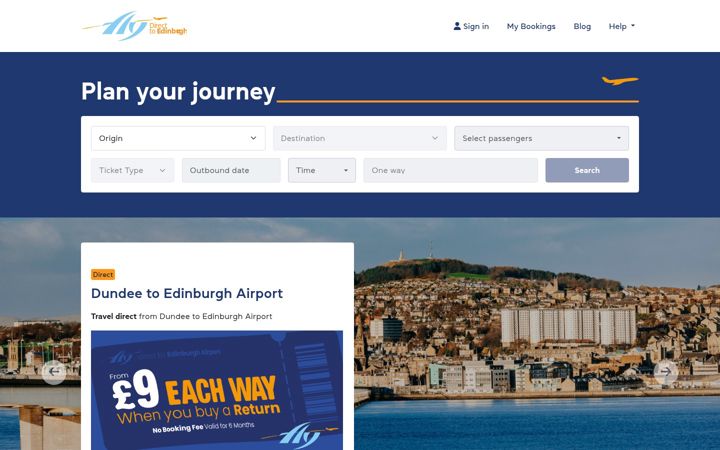 Screenshot of fly-coach.co.uk