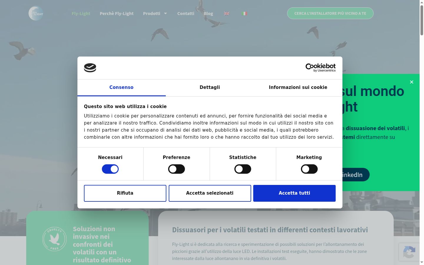 Sutikimo reklamjuostės, rodytos prieš bet kokią sąveiką, ekrano kopija