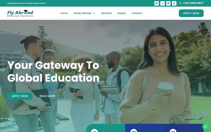 Screenshot of flyabroad.info