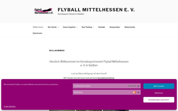 Screenshot of flyball-mittelhessen.de
