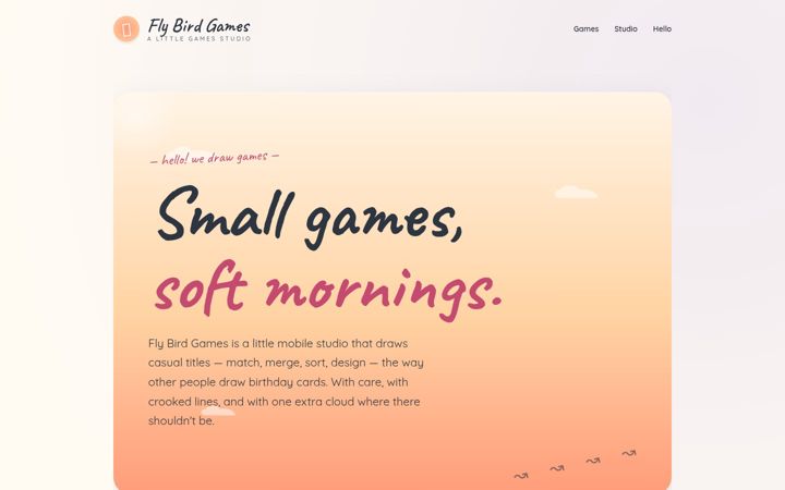 Screenshot of flybirdgames.com