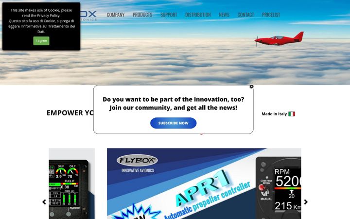 Screenshot of flyboxavionics.it