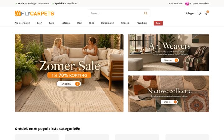 Screenshot of flycarpets.nl