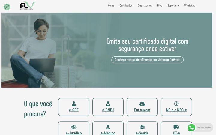 Skärmbild av flycertificadora.com.br