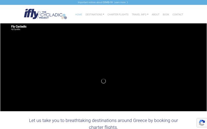 Screenshot of flycycladic.com