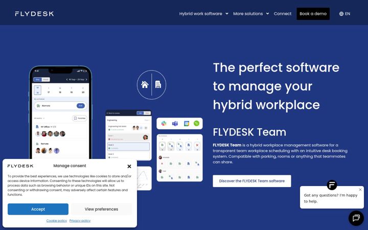 Screenshot of flydesk.com