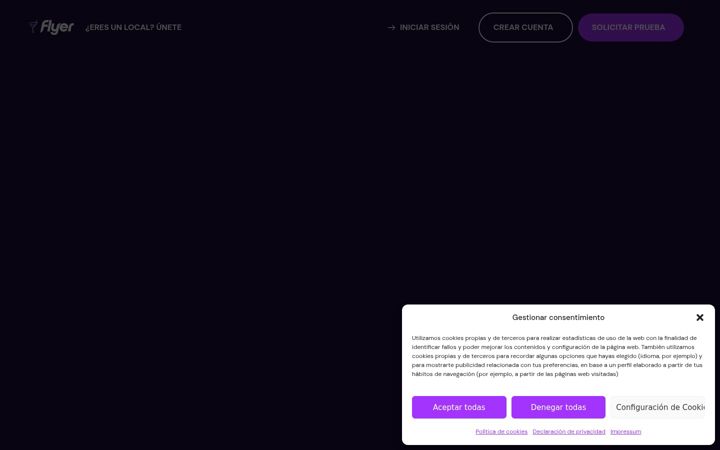 Captura de ecrã de flyerapp.io