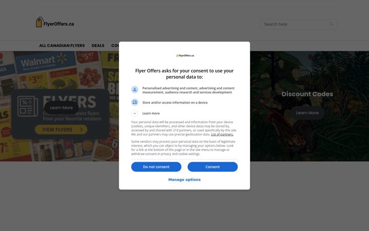 Screenshot di flyeroffers.ca