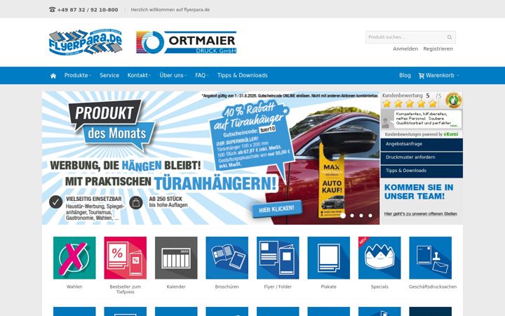 Screenshot of flyerpara.de