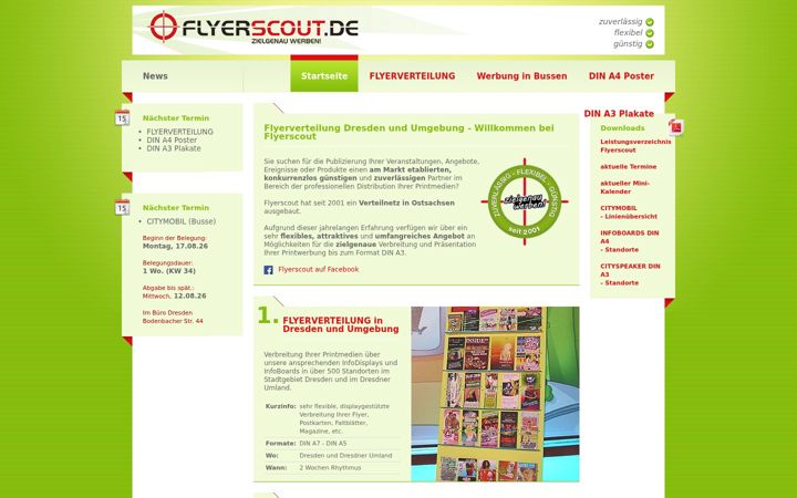 Screenshot of flyerscout.de
