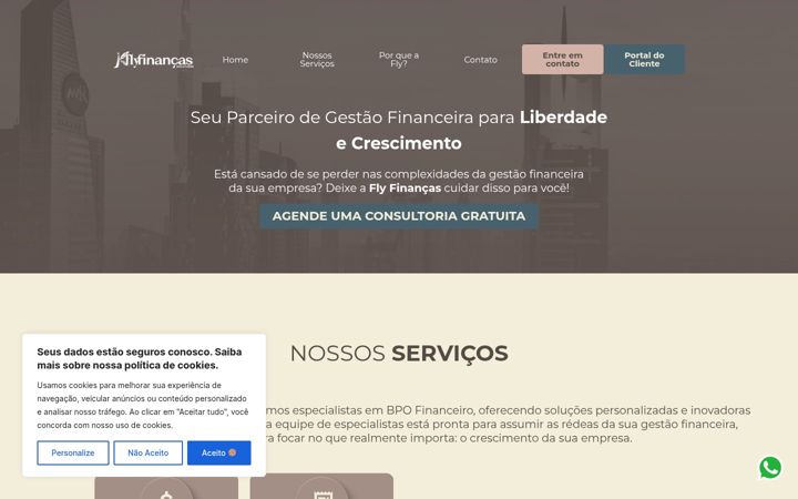 Screenshot of flyfinancas.com.br