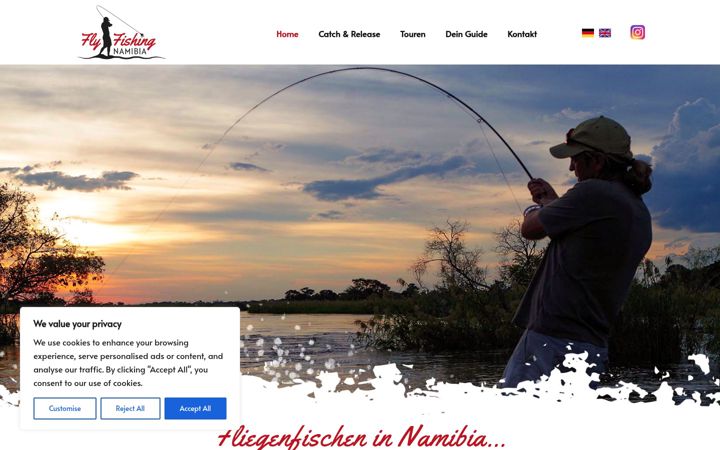 Screenshot of flyfishing-namibia.com