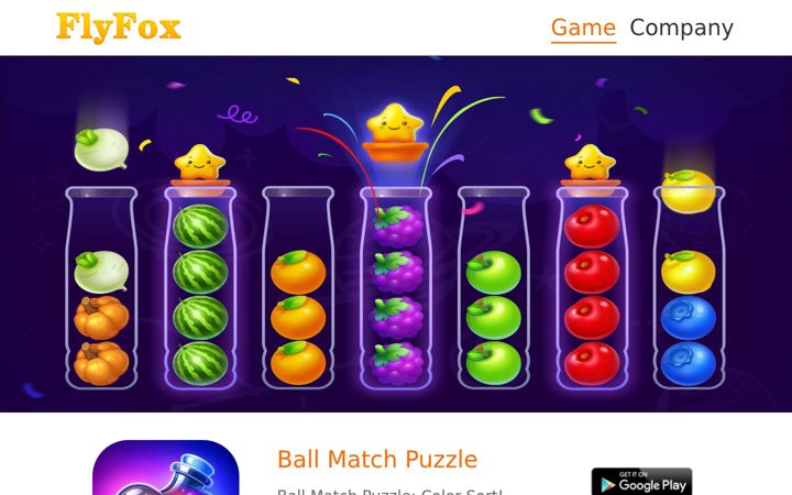 Snímek obrazovky flyfoxgames.com