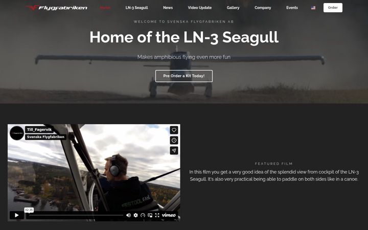 Screenshot of flygfabriken.com