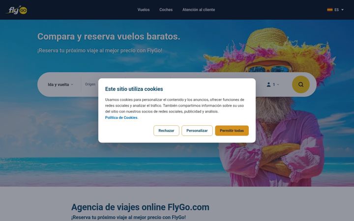 Screenshot of flygo.com