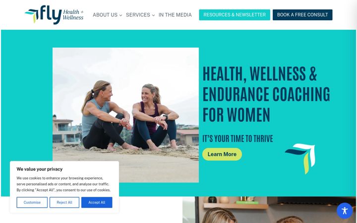 Screenshot of flyhealthwellness.com