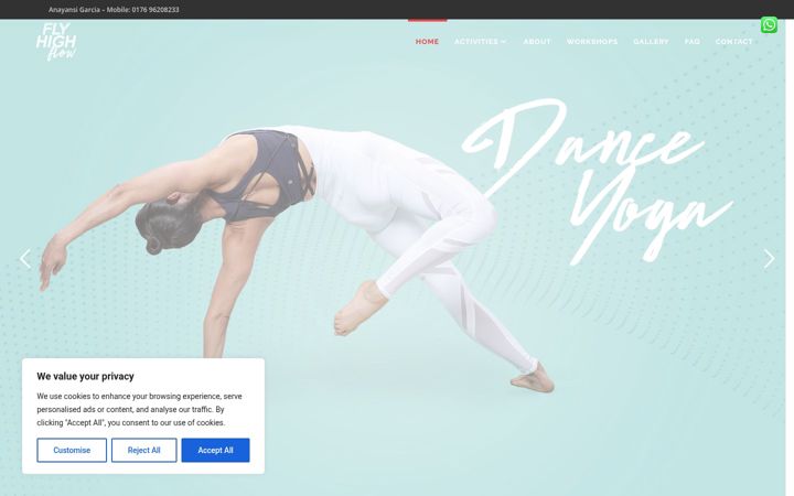 Screenshot of flyhighflow.com