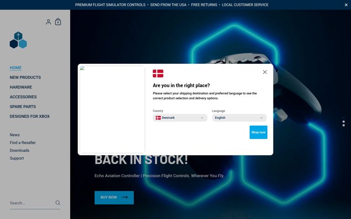 Screenshot of flyhoneycomb.com