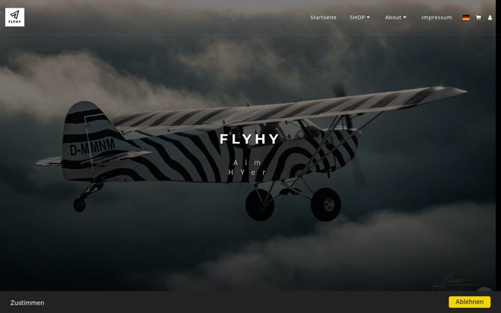 Captură de ecran a flyhy.co