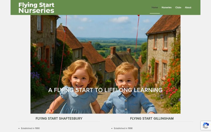 Captura de pantalla de flying-start-nurseries.co.uk