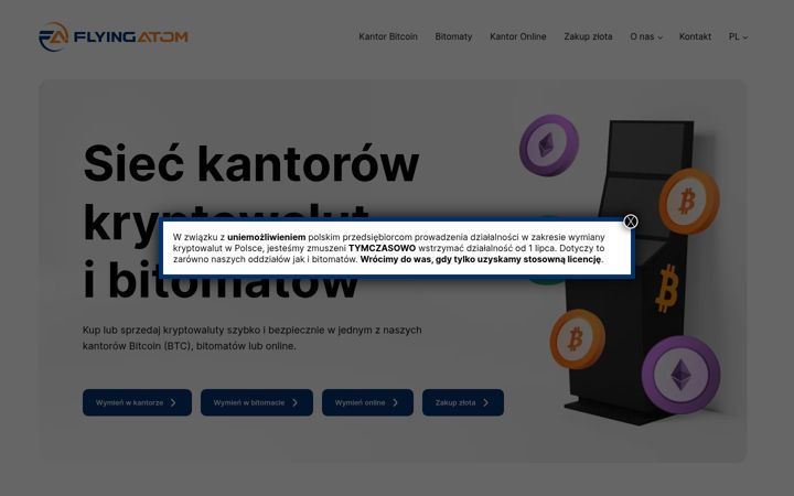 Screenshot of flyingatom.com