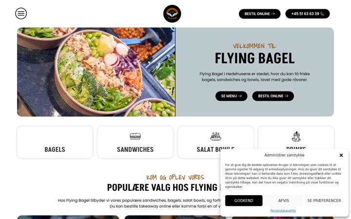 Screenshot of flyingbagel.dk