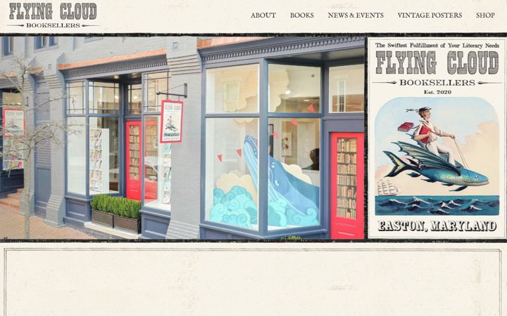 Screenshot of flyingcloudbooks.com