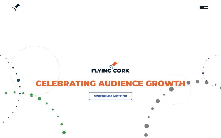 Screenshot of flyingcorkmedia.net