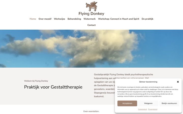 Screenshot of flyingdonkeygestalt.com