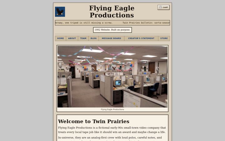 Screenshot of flyingeagleproduction.com