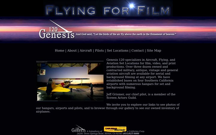 Screenshot of flyingforfilm.com