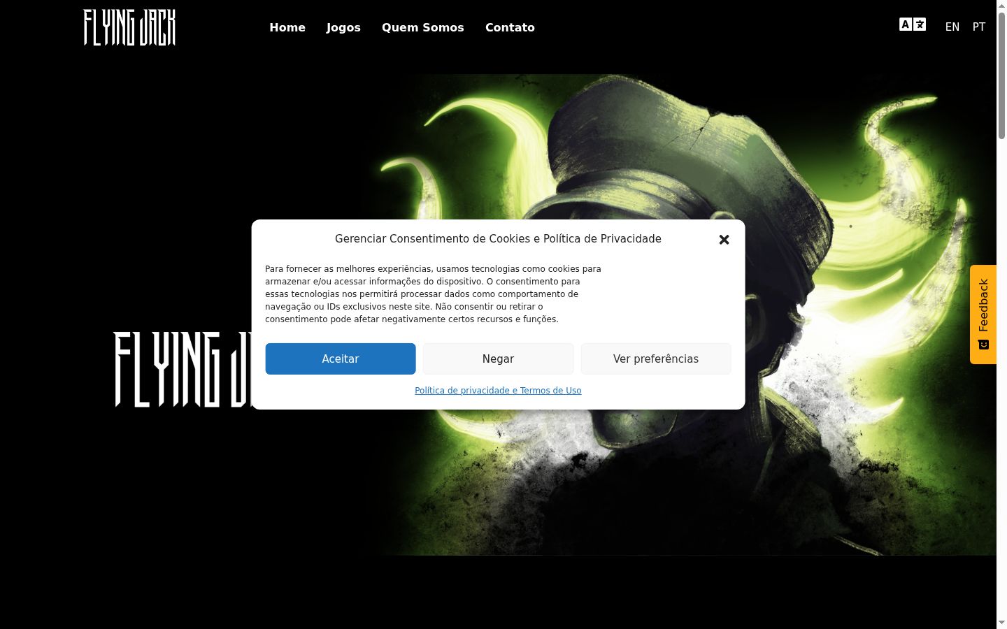 Capture d'écran de la bannière de consentement affichée avant toute interaction