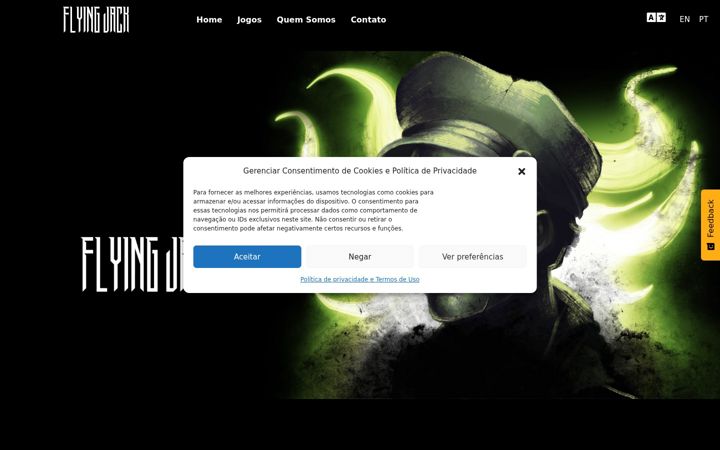 Skärmbild av flyingjack.com.br