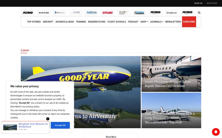 Ekrano kopija flyingmag.com