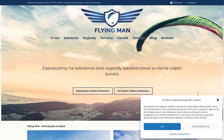 Screenshot of flyingman.pl
