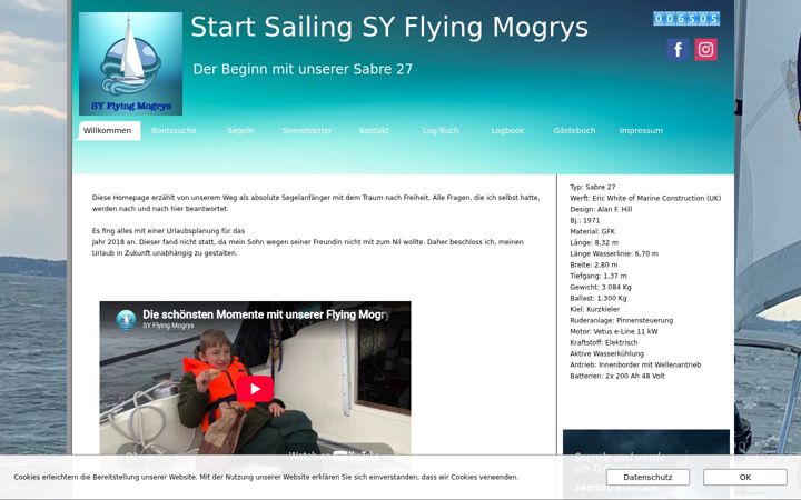 Screenshot of flyingmogrys.de
