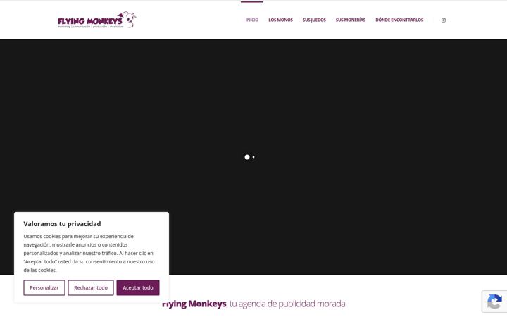 Screenshot ta' flyingmonkeys.es