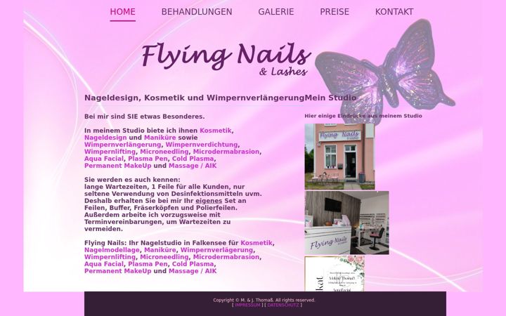 Capture d'écran de flyingnails-berlin.de