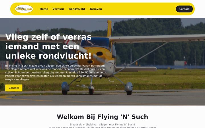 Screenshot of flyingnsuch.nl