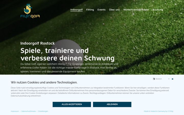 Screenshot of flyingolf.de