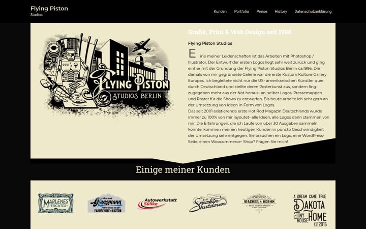 Screenshot of flyingpistonstudios.com