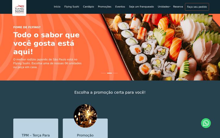 Screenshot of flyingsushi.com.br