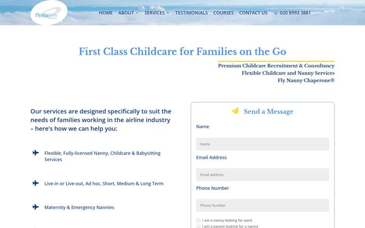 Screenshot of flyingtots.co.uk
