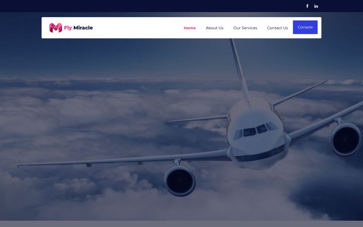 Screenshot van flymiracle.com
