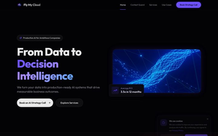 Screenshot of flymycloud.com