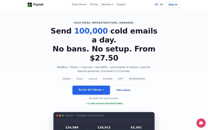 Screenshot of flynet.pro