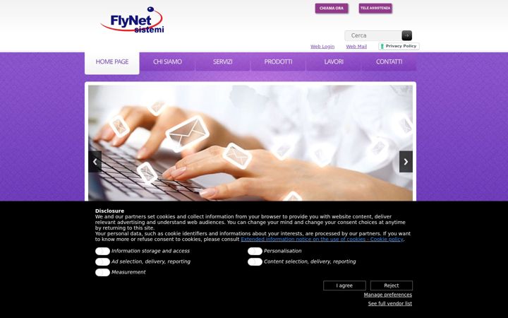Screenshot of flynetsistemi.it